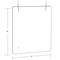 Azar Displays Hanging Clear Acrylic Plexiglass Shield Cashier PPE 30"x40", PK2 179966-100 - alternate 3